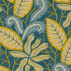 Moody Tropical - teal