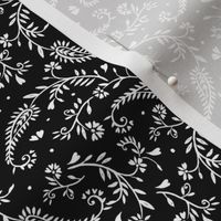 Paisley, floral Paisley, black & white