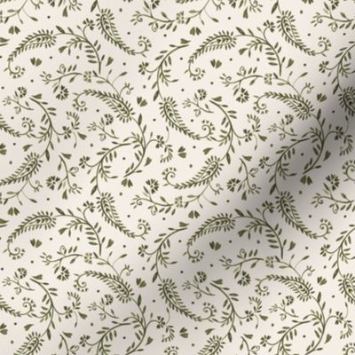 Paisley, floral Paisley, olive