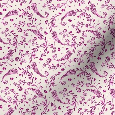 Paisley, floral Paisley, pinks, magenta