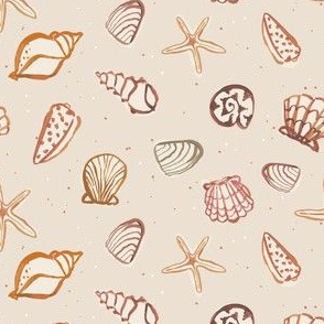 Small // Painted Messy Shells Summer Beach Seashells