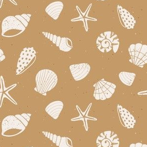 Small // Seashells Beach Shells in Golden Yellow Taffy 