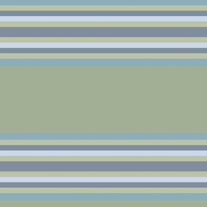 Broad Blanket Stripes in Sage Green