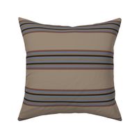 Broad Blanket Stripes in Beige Brown