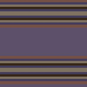 Broad Blanket Stripes in Plum Purple and Beige