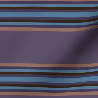 Broad Blanket Stripes in Plum Purple and Colonial Blue