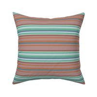 Narrow Blanket Stripes in Peach Mint and Sage Green