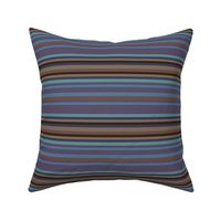 Narrow Blanket Stripes in Plum Purple and Beige