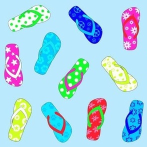 Flip Flops Pattern Blue