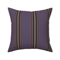 Broad Blanket Stripes in Plum Purple and Beige Turned Lengthwise
