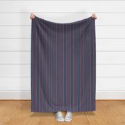 Broad Blanket Stripes in Plum Purple and Colonial Blue Turned Lengthwise