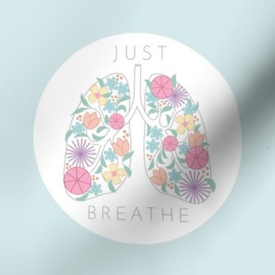 Just Breathe - Embroidery template - 6x6"