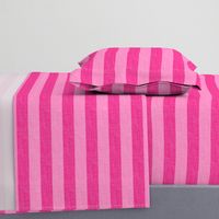 hot pink big linen stripes