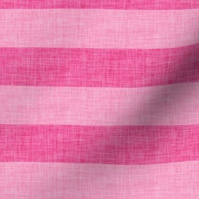 neon pink big linen stripes