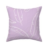 Outdoor Lavender Tropical Leaves Canvas