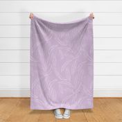 Outdoor Lavender Tropical Leaves Canvas