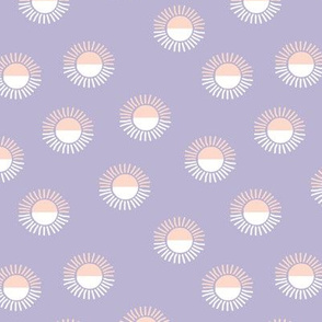 Little minimalist sunrise morning boho sunny day vintage seventies style lilac purple blush white