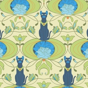 Cats with blue lotus