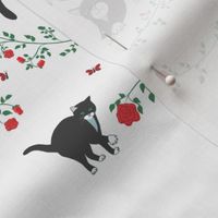 Cats and roses (embroidery pattern)