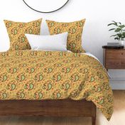 Paisley Shapes on Squash Yellow