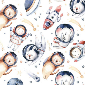 Outer Space  collection.  Baby boy and girl astronaut 11