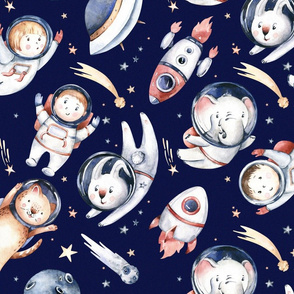 Outer Space  collection.  Baby boy and girl astronaut 12