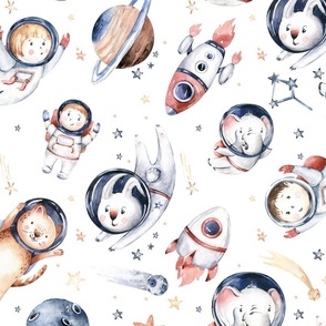Outer Space  collection.  Baby boy and girl astronaut 13