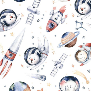 Outer Space  collection.  Baby boy and girl astronaut 16