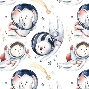 Outer Space  collection.  Baby boy and girl astronaut 17