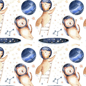 Outer Space  collection.  Baby boy and girl astronaut 20