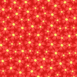 Summer Fleurs 2 Medium on Red