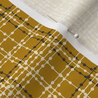 Skipping Stones - Dot Geometric Plaid - Golden Yellow Small Scale