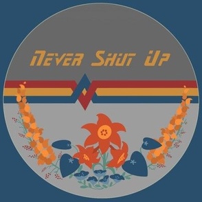 Never shut up- embroidery template 