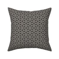 In A Haze - Mid Century Modern Star Geometric - Charcoal Black Ivory Small Scale