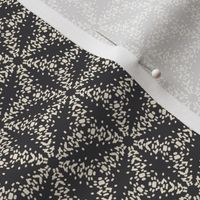 In A Haze - Mid Century Modern Star Geometric - Charcoal Black Ivory Small Scale