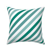 Ombré Diagonal Stripe, Teal