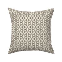 In A Haze - Mid Century Modern Star Geometric - Ivory Charcoal Black Small Scale