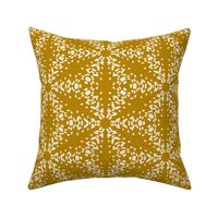 In A Haze - Mid Century Modern Star Geometric - Golden Yellow Ivory Large Scale