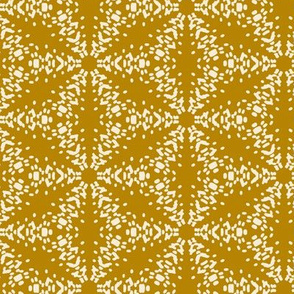 In A Haze - Mid Century Modern Star Geometric - Golden Yellow Ivory Regular Scale