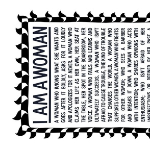 I Am A Woman - Tea Towel - Manifesto of Trouble Makers for Good