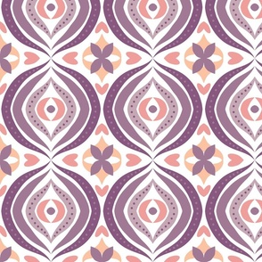 Purple Ogee Pattern