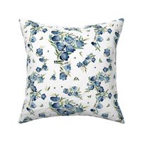 Vintage Blue Floral med