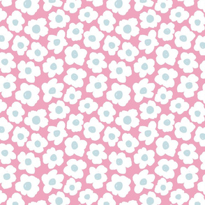 Floral Fancy on Candy Pink - medium scale
