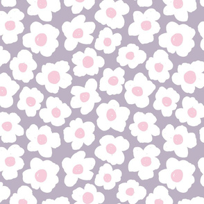Floral Fancy on Lush Lavender - large scale