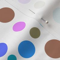 Terrazzo Mosaic Spots (bright) - blue on white