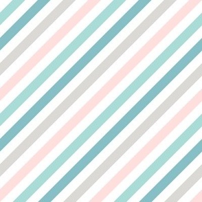 Seaside Pastels Diagonal Stripe