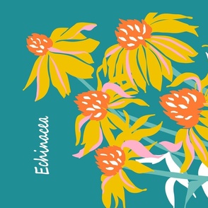 Tea Towel Echinacea