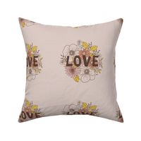 Embrodery Template vintage flower LOVE