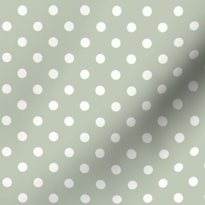 Dark Dotty: Sage Green & White Polka Dot
