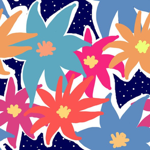 Bold Naive Floral Collage